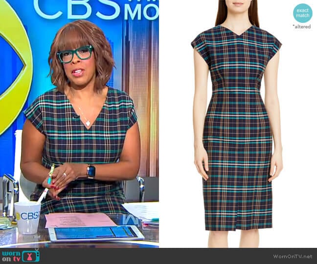 WornOnTV: Gayle’s plaid v-neck dress on CBS This Morning | Gayle King ...