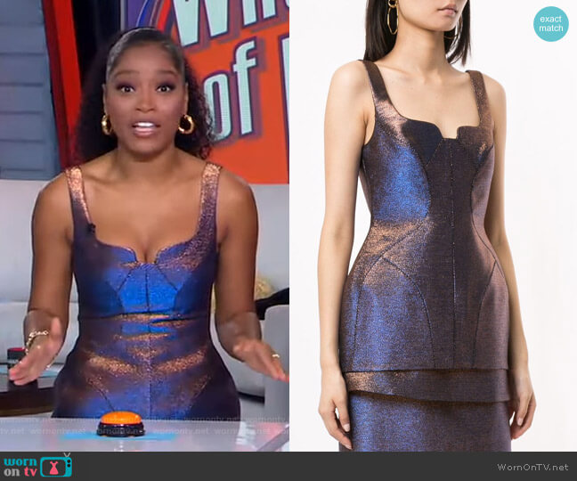 Bella Bustier Top by Camilla And Marc worn by Keke Palmer  on Good Morning America