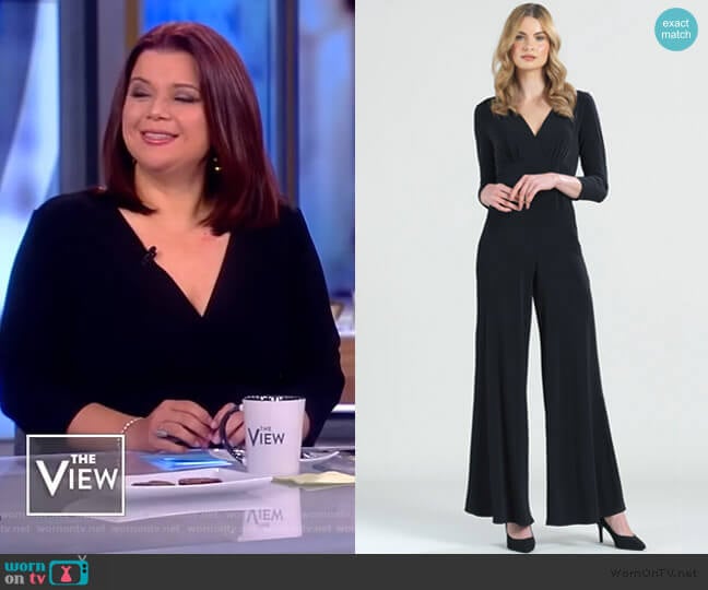 WornOnTV: Ana’s black v-neck jumpsuit on The View | Ana Navarro ...