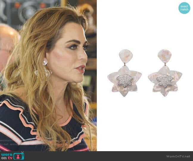 Crystal Star Drop Earrings by Lele Sadoughi worn by D’Andra Simmons on The Real Housewives of Dallas