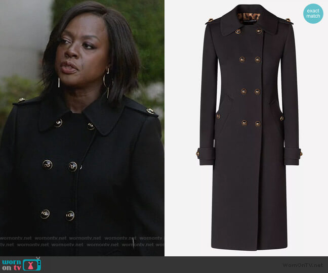 Double Breasted Coat by Dolce & Gabbana worn by Annalise Keating (Viola Davis) on How to Get Away with Murder