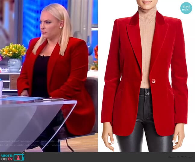 Madison Velvet Blazer by Elie Tahari worn by Meghan McCain on The View