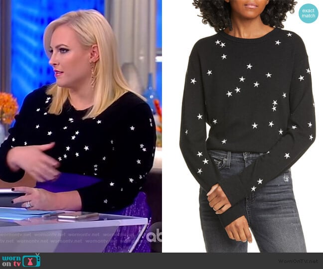 Nartelle Embroidered Star Sweater by Equipment worn by Meghan McCain on The View