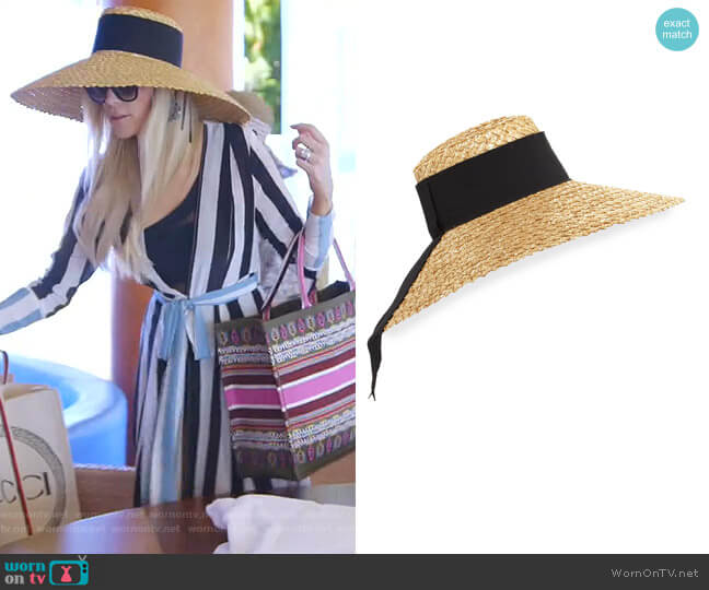 Mirabel Natural Straw Hat by Eugenia Kim worn by Kameron Westcott on The Real Housewives of Dallas