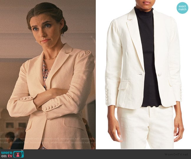 Clean Pleated Blazer by Frame Denim worn by Stephanie 'Stevie' McCord (Wallis Currie-Wood) on Madam Secretary