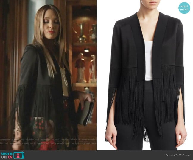 Cortado Fringe Jacket by Galvan worn by Dominique Deveraux (Michael Michele) on Dynasty