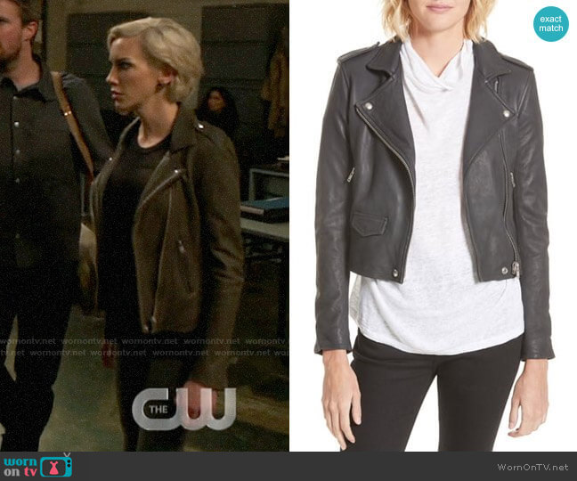 IRO Ashville Jacket worn by Laurel Lance (Katie Cassidy) on Arrow