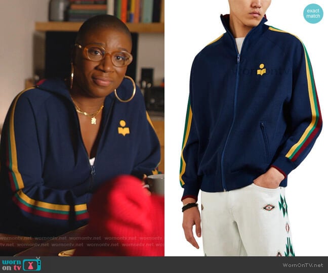 Striped Track Jacket by Isabel Marant worn by Henrietta Wilson (Aisha Hinds) on 9-1-1