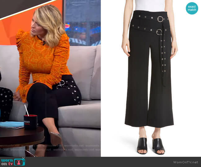 Jessi Double Belt Pants by Cinq a Sept worn by Sara Haines on Good Morning America