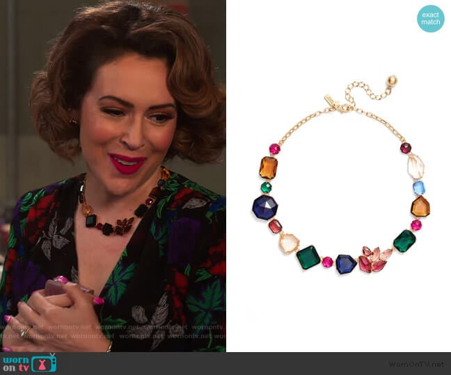 Mix Stone Necklace by Kate Spade worn by Coralee Armstrong (Alyssa Milano) on Insatiable