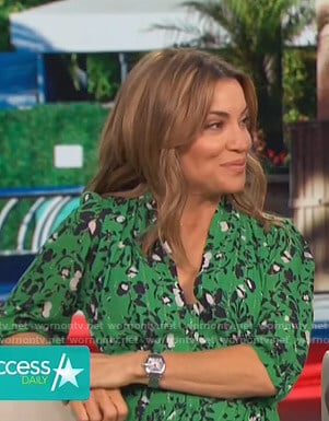 Kit’s green floral dress on Access Hollywood