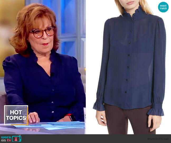 Carla Silk Blouse by L'Agence worn by Joy Behar on The View