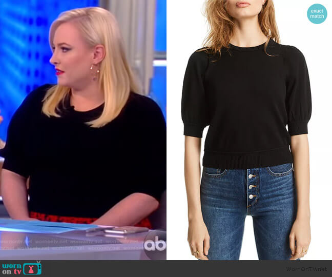 Abigail Puff-Sleeve Sweater by Lini worn by Meghan McCain on The View