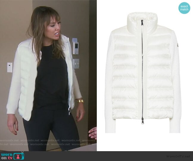 Wool and Down Jacket by Moncler worn by Kelly Dodd on The Real Housewives of Orange County