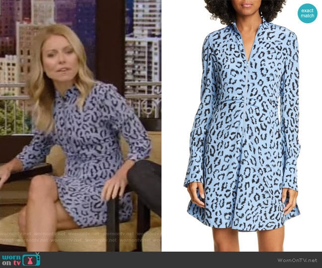 WornOnTV: Kelly’s blue leopard print dress on Live with Kelly and Ryan ...