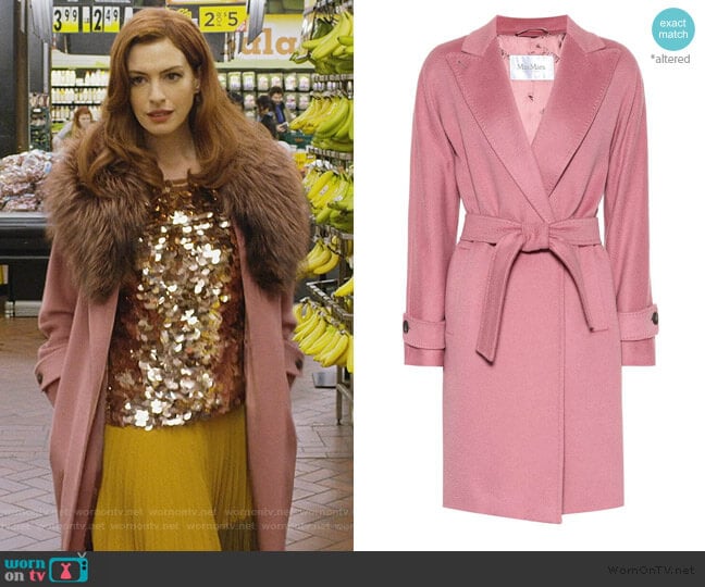 Nevada camel hair coat by Max Mara worn by Lexi (Anne Hathaway) on Modern Love