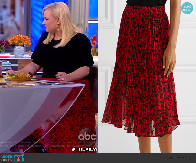 Floral Print Pleated Midi Skirt by MICHAEL Michael Kors worn by Meghan McCain on The View