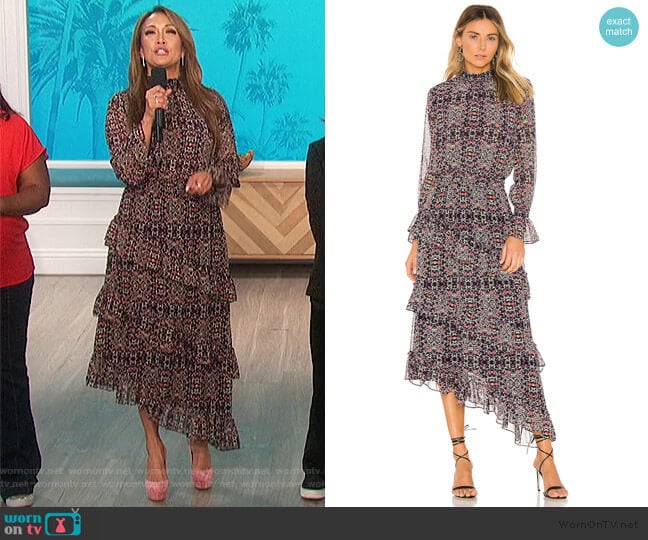 Rania Dress by Misa worn by Carrie Inaba on The Talk