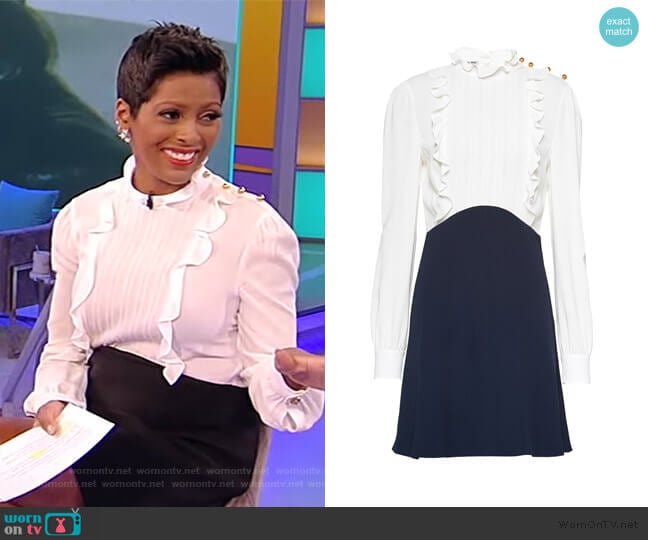 Cady and Sable Dress by Miu Miu worn by Tamron Hall on Tamron Hall Show