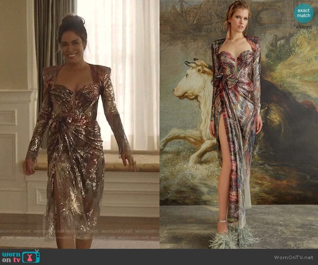 by Nedo by Nedret Taciroglu worn by Cristal Jennings (Daniella Alonso) on Dynasty