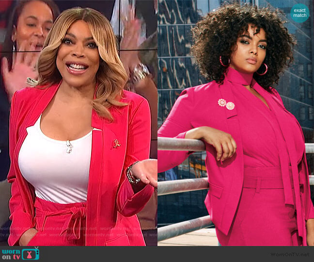 Soft Madie Blazer by New York & Company worn by Wendy Williams on The Wendy Williams Show