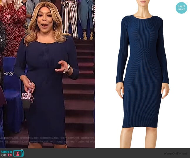 Wornontv Wendys Navy Ribbed Dress On The Wendy Williams Show Wendy Williams Clothes And