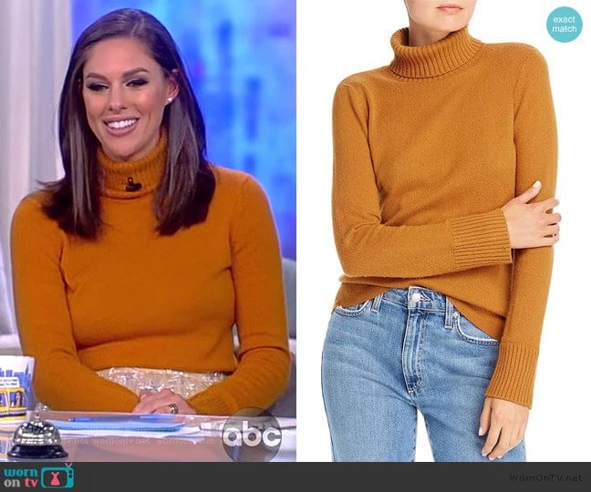 Miranda Cashmere Turtleneck Sweater by Notes du Nord worn by Abby Huntsman on The View