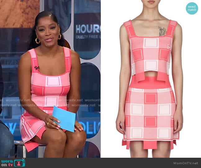 Lay Crop Tank Top and Oxford Mini Skirt by PH5 worn by Keke Palmer on Good Morning America