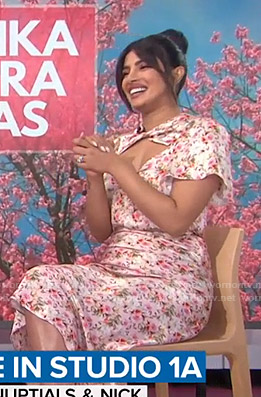 Priyanka Chopra Jonas's floral cutout top and skirt on Today
