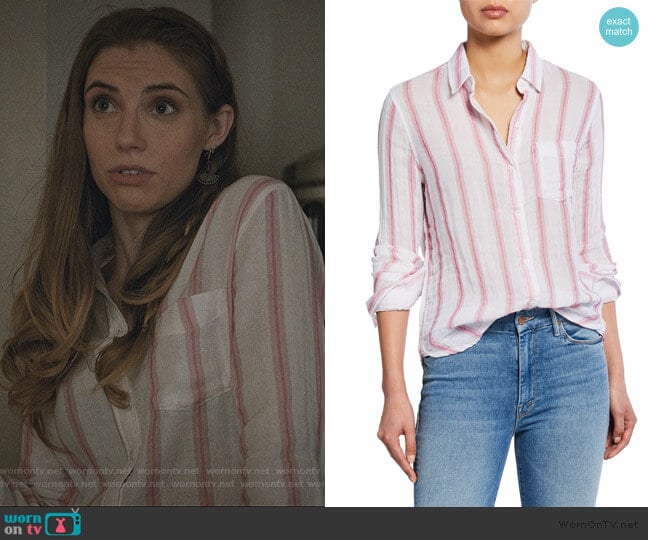 Reagan Tulip Stripe Button-Down Shirt by Rails worn by Stephanie 'Stevie' McCord (Wallis Currie-Wood) on Madam Secretary