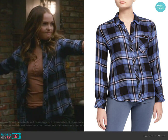 Hunter Button Down Shirt by Rails worn by Jo Wilson (Camilla Luddington) on Greys Anatomy