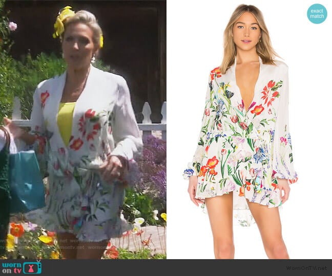 Bloom Mini Dress by Rococo Sand worn by Braunwyn Windham-Burke on The Real Housewives of Orange County