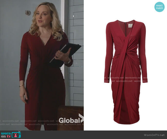 Jason Wu Ruched Detail Slit Dress worn by Marissa Morgan (Geneva Carr) on Bull