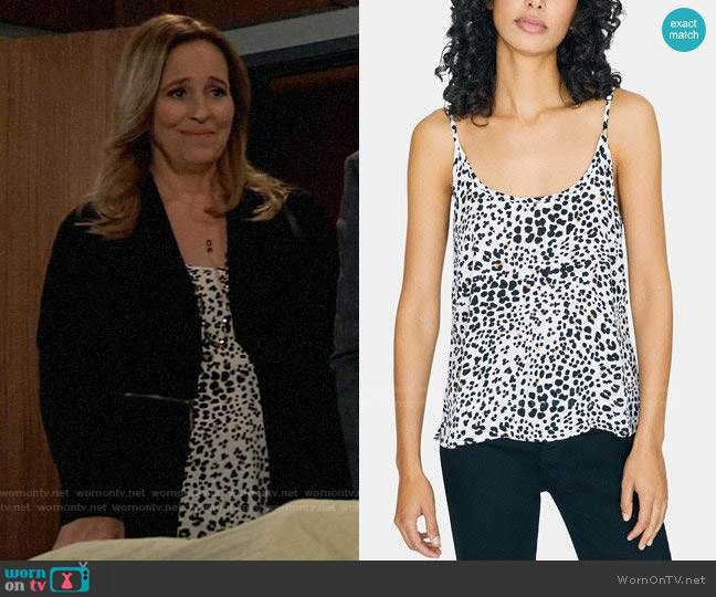 Sanctuary Animal Print Camisole worn by Laura Collins (Genie Francis) on General Hospital