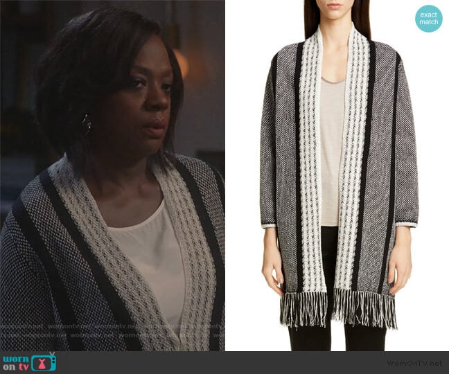 WornOnTV: Annalise’s gray fringe trim cardigan on How to Get Away with ...