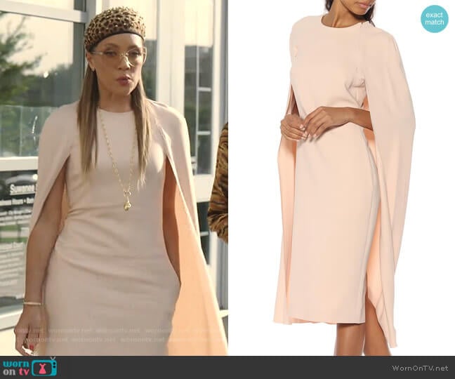 Cape Midi Dress by Stella McCartney worn by Dominique Deveraux (Michael Michele) on Dynasty