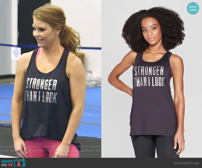 Stronger Than I Look Tank by C9 Champion at Target worn by Brandi Redmond on The Real Housewives of Dallas