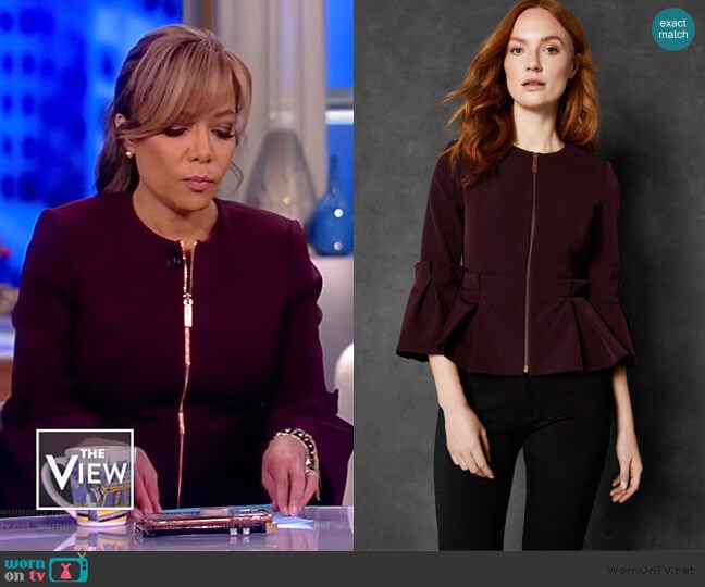 Maggi Jacket by Ted Baker worn by Sunny Hostin on The View