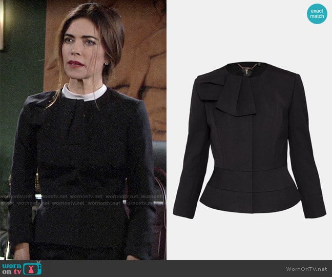 Ted Baker Rayal Jacket worn by Victoria Newman (Amelia Heinle) on The Young and the Restless