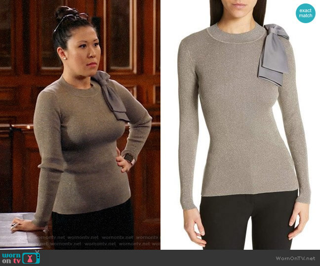 Ted Baker Saaydie Sweater worn by Sherri Kansky (Ruthie Ann Miles) on All Rise