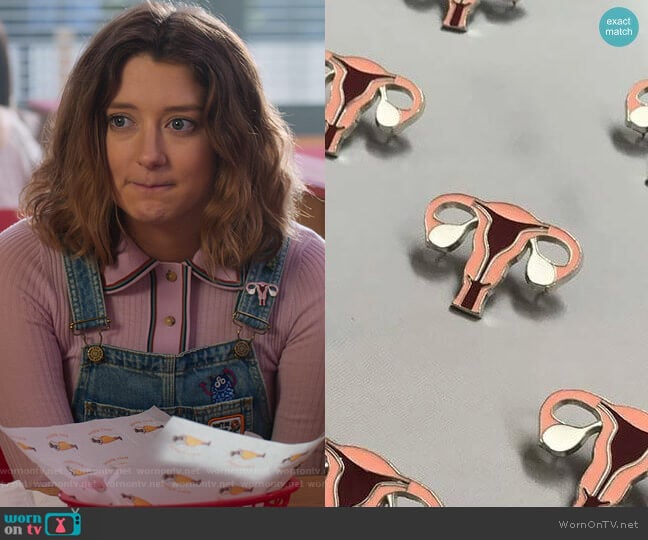 The Parts Pin by Rachel Antonoff worn by Nonnie Thompson (Kimmy Shields) on Insatiable