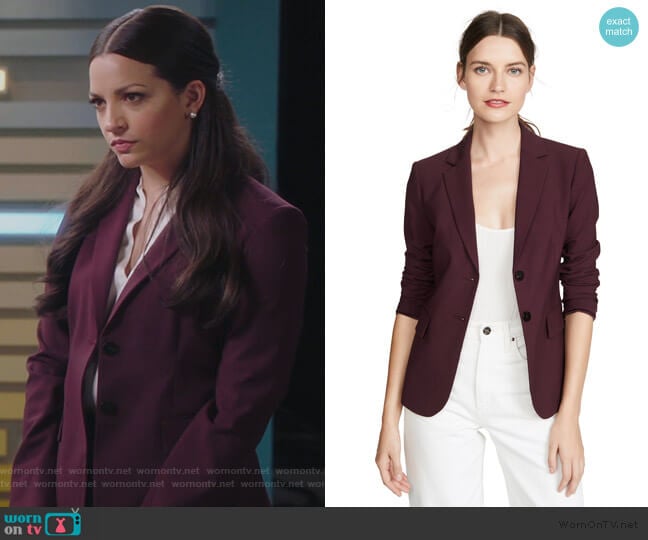 WornOnTV: Diana’s burgundy blazer on Sunnyside | Ana Villafane ...