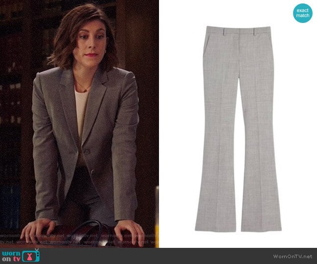 Theory Demitria Trousers worn by Sydney Strait (Caitlin McGee) on Bluff City Law