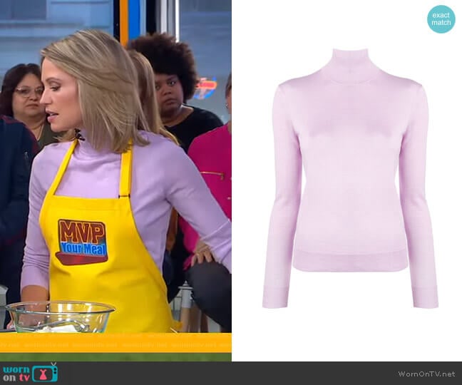 Foundation Turtleneck Sweater by Theory worn by Amy Robach on Good Morning America