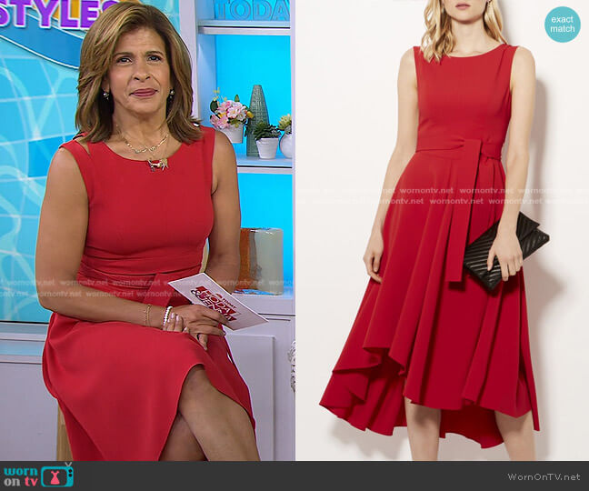 Tie Belt Midi Dress by Karen Millen worn by Hoda Kotb on Today