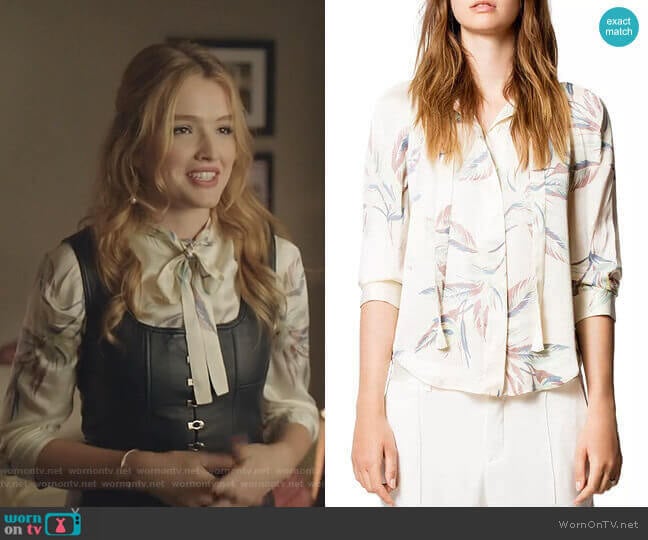 Touch Paradise Tunic by Zadig & Voltaire worn by Kirby Anders (Maddison Brown) on Dynasty