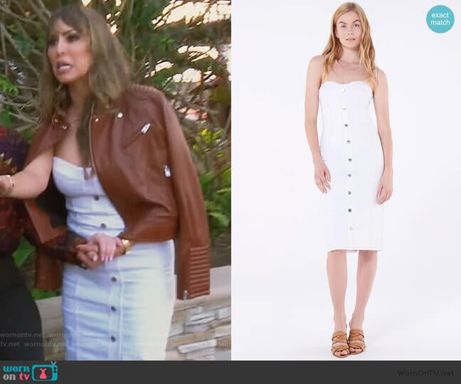 Liza Dress by Veronica Beard worn by Kelly Dodd on The Real Housewives of Orange County