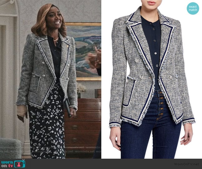 Theron Tweed Jacket by Veronica Beard worn by Daisy Grant (Patina Miller) on Madam Secretary