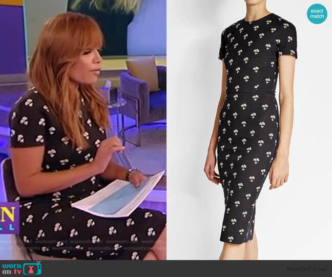 Floral-Print Sheath Dress by Victoria Beckham worn by Sunny Hostin on The View