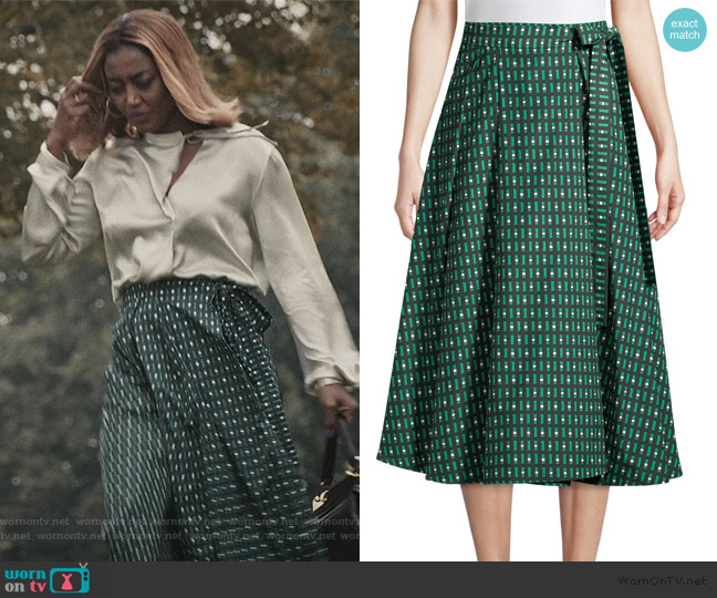 Printed A-Line Midi Skirt by Weekend Max Mara worn by Daisy Grant (Patina Miller) on Madam Secretary